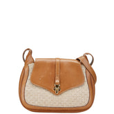 グッチ オールドグッチ ワンショルダーバッグ 50 001 3390 ベージュ ブラウン キャンバス レザー レディース GUCCI 【中古】